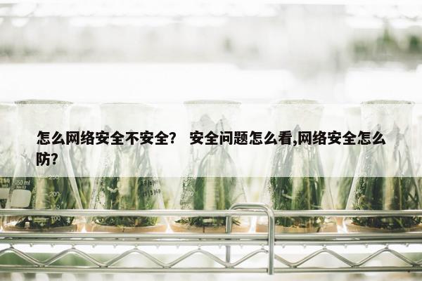 怎么网络安全不安全？ 安全问题怎么看,网络安全怎么防？