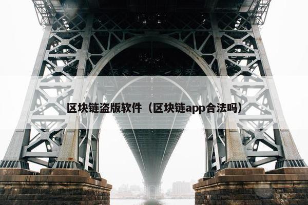 区块链盗版软件（区块链app合法吗）