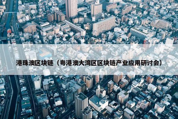 港珠澳区块链（粤港澳大湾区区块链产业应用研讨会）