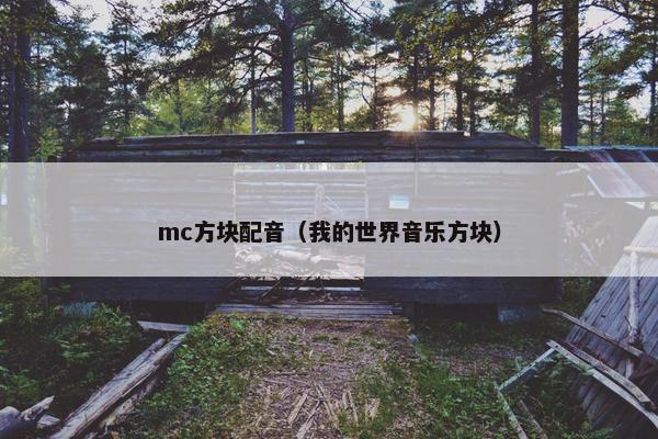 mc方块配音（我的世界音乐方块）