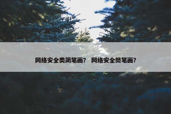 网络安全类简笔画？ 网络安全筒笔画？