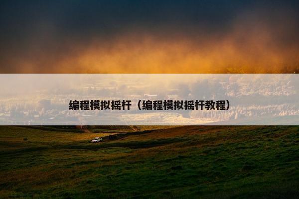 编程模拟摇杆（编程模拟摇杆教程）
