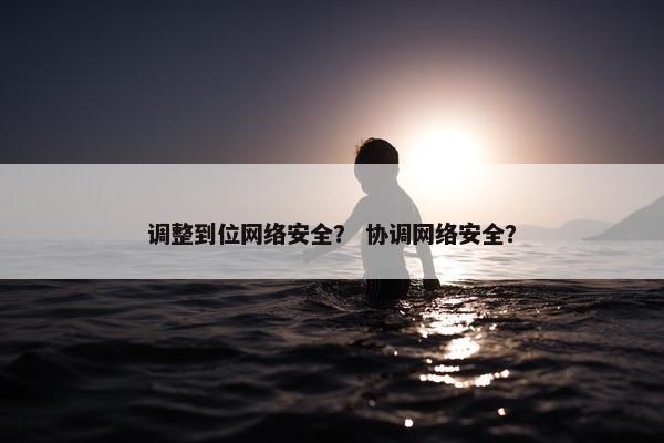 调整到位网络安全？ 协调网络安全？
