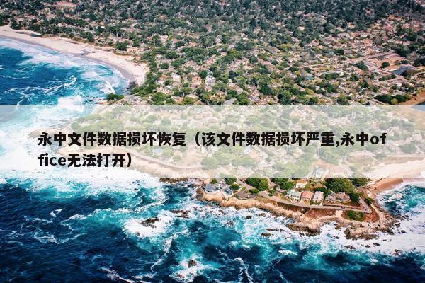 永中文件数据损坏恢复（该文件数据损坏严重,永中office无法打开）
