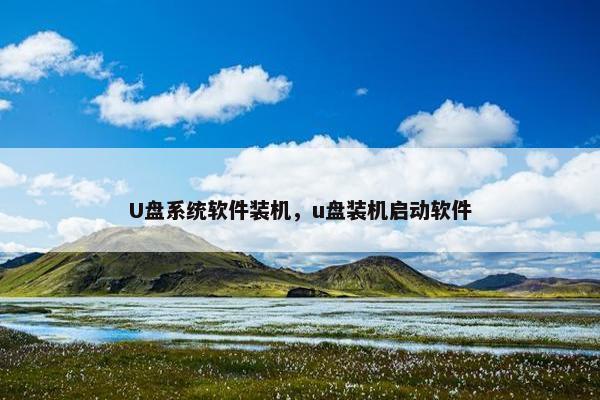 U盘系统软件装机，u盘装机启动软件
