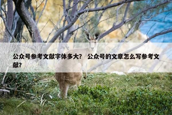公众号参考文献字体多大？ 公众号的文章怎么写参考文献？