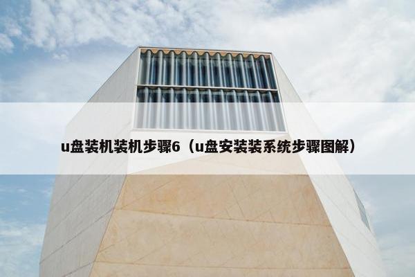 u盘装机装机步骤6（u盘安装装系统步骤图解）