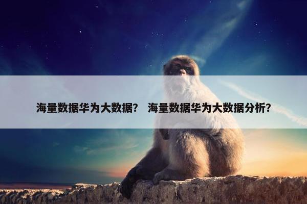 海量数据华为大数据？ 海量数据华为大数据分析？