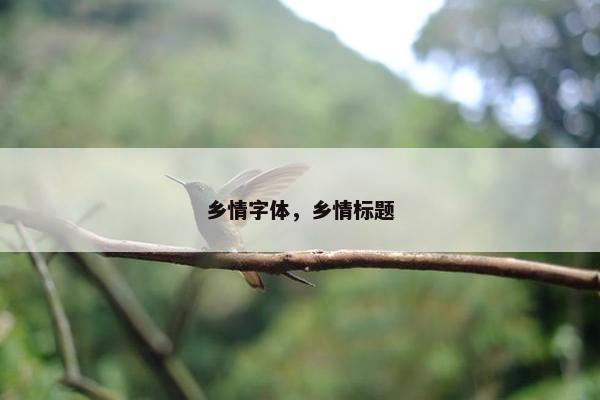 乡情字体，乡情标题