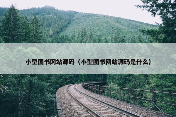 小型图书网站源码（小型图书网站源码是什么）