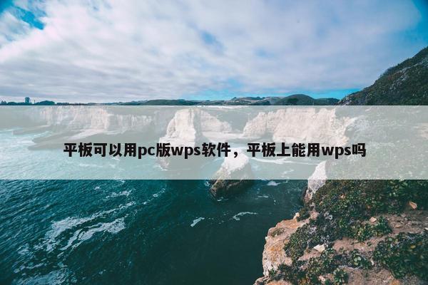 平板可以用pc版wps软件，平板上能用wps吗