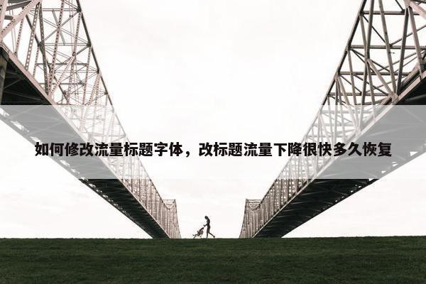 如何修改流量标题字体，改标题流量下降很快多久恢复