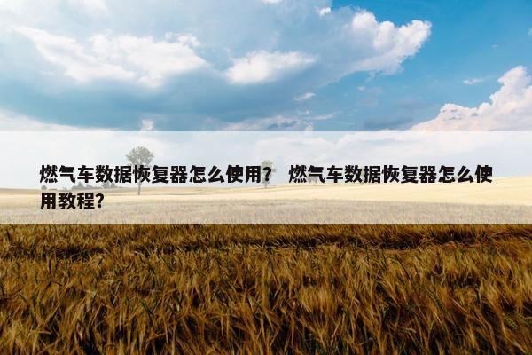 燃气车数据恢复器怎么使用？ 燃气车数据恢复器怎么使用教程？