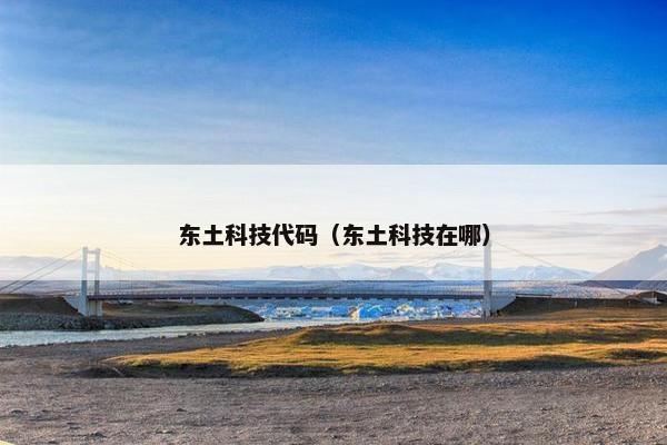 东土科技代码（东土科技在哪）