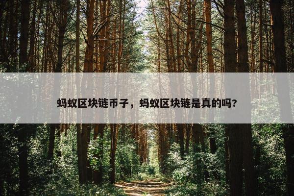 蚂蚁区块链币子，蚂蚁区块链是真的吗?
