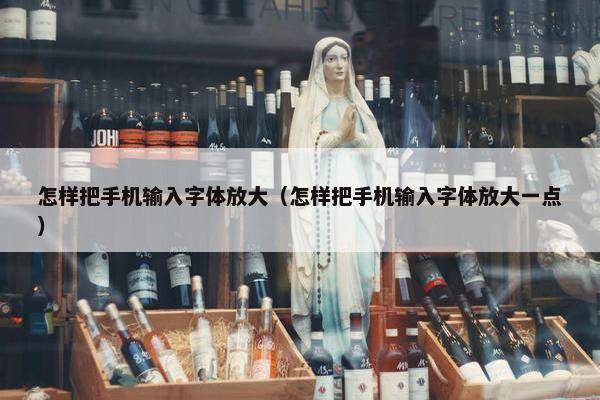 怎样把手机输入字体放大（怎样把手机输入字体放大一点）