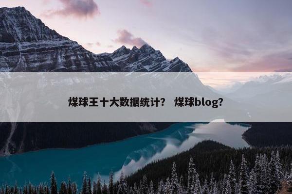 煤球王十大数据统计？ 煤球blog？