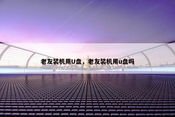 老友装机用U盘，老友装机用u盘吗