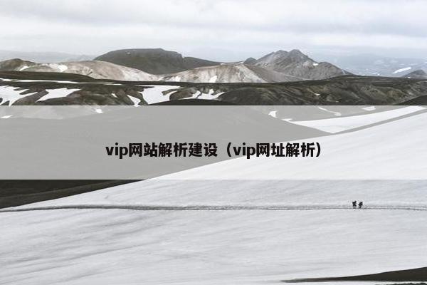 vip网站解析建设（vip网址解析）