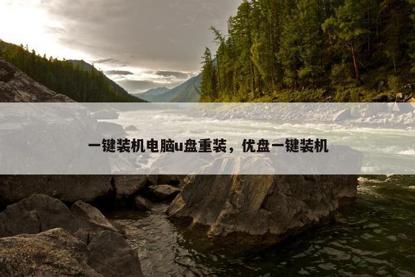 一键装机电脑u盘重装，优盘一键装机