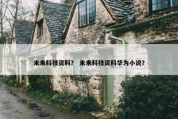 未来科技资料？ 未来科技资料华为小说？