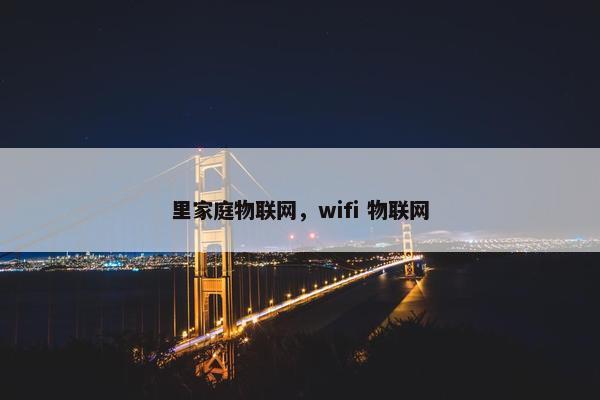 里家庭物联网，wifi 物联网