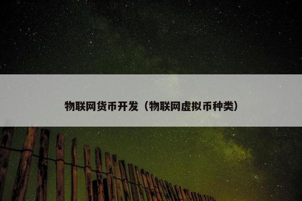 物联网货币开发（物联网虚拟币种类）