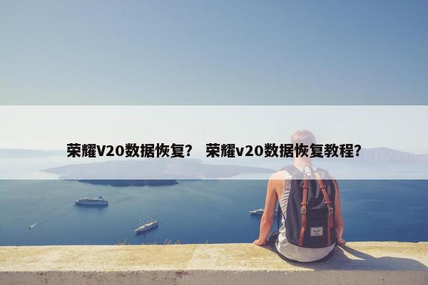 荣耀V20数据恢复？ 荣耀v20数据恢复教程？