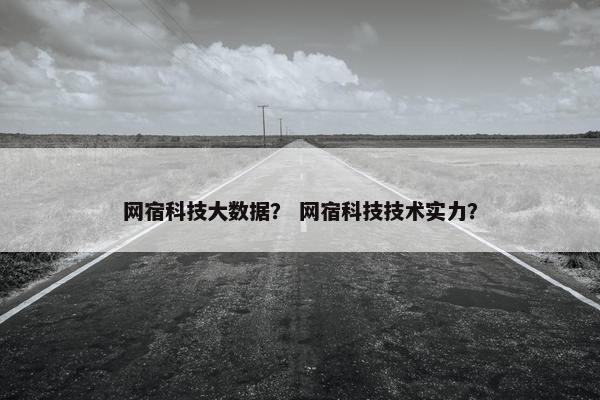 网宿科技大数据？ 网宿科技技术实力？