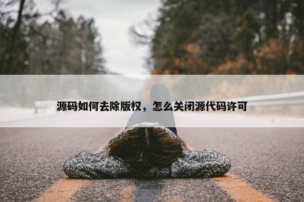 源码如何去除版权，怎么关闭源代码许可