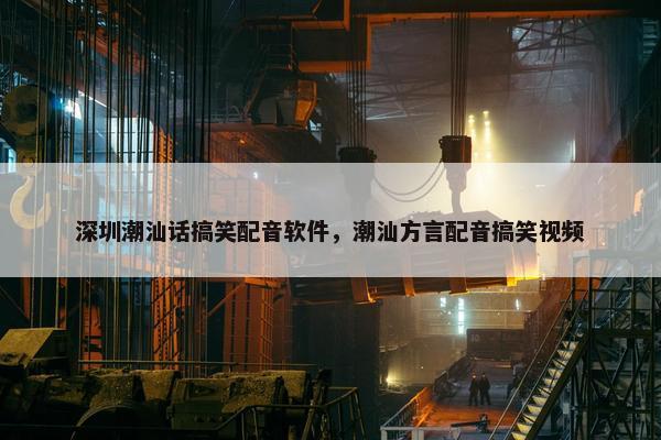 深圳潮汕话搞笑配音软件，潮汕方言配音搞笑视频