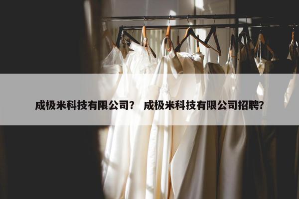 成极米科技有限公司？ 成极米科技有限公司招聘？