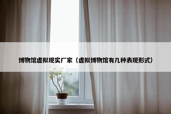 博物馆虚拟现实厂家（虚拟博物馆有几种表现形式）