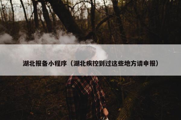 湖北报备小程序（湖北疾控到过这些地方请申报）
