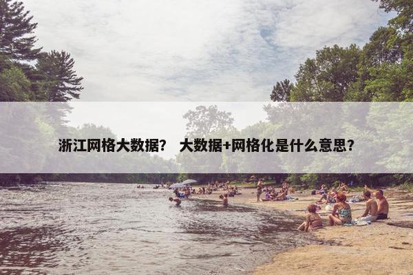 浙江网格大数据？ 大数据+网格化是什么意思？