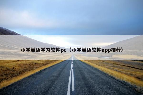 小学英语学习软件pc（小学英语软件app推荐）