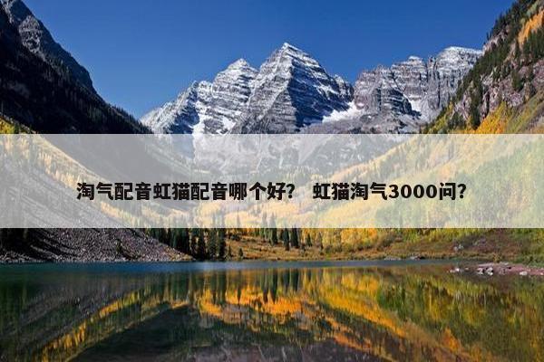 淘气配音虹猫配音哪个好？ 虹猫淘气3000问？