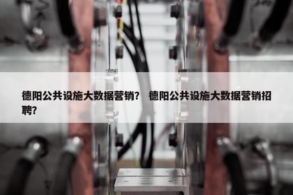德阳公共设施大数据营销？ 德阳公共设施大数据营销招聘？