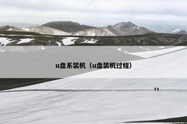 u盘系装机（u盘装机过程）