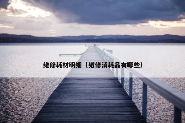 维修耗材明细（维修消耗品有哪些）