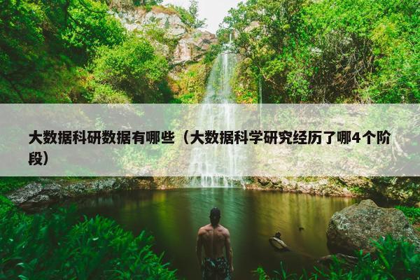 大数据科研数据有哪些（大数据科学研究经历了哪4个阶段）