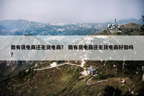 做有货电商还无货电商？ 做有货电商还无货电商好做吗？