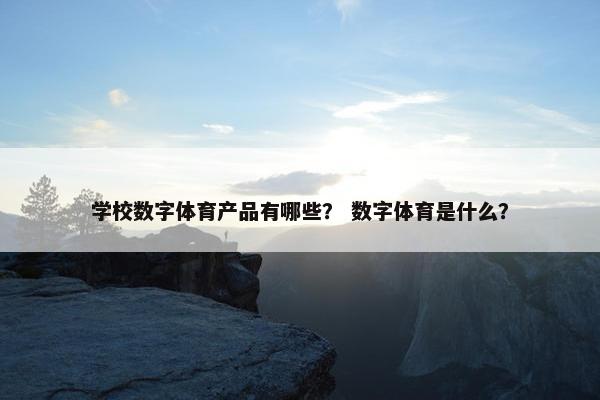 学校数字体育产品有哪些？ 数字体育是什么？