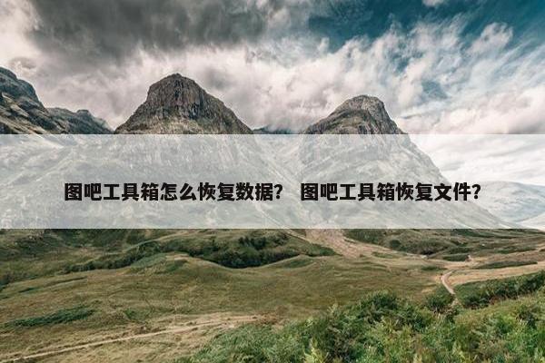 图吧工具箱怎么恢复数据？ 图吧工具箱恢复文件？