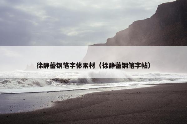 徐静蕾钢笔字体素材（徐静蕾钢笔字帖）