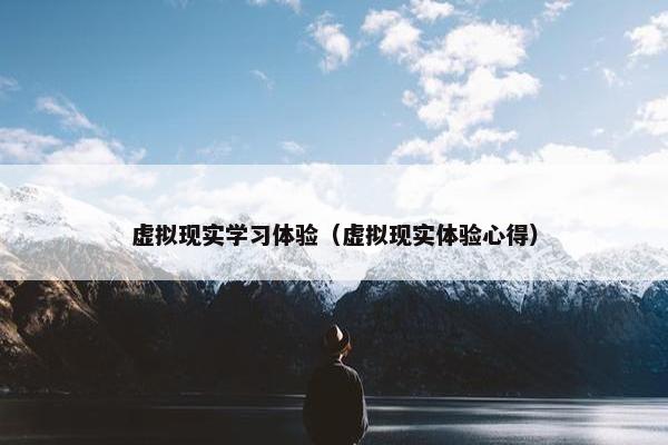 虚拟现实学习体验（虚拟现实体验心得）