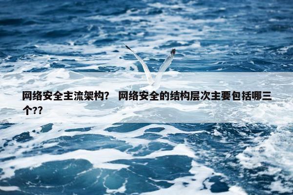 网络安全主流架构？ 网络安全的结构层次主要包括哪三个?？