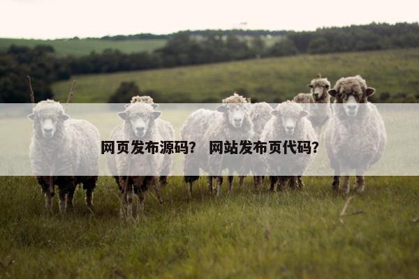 网页发布源码？ 网站发布页代码？