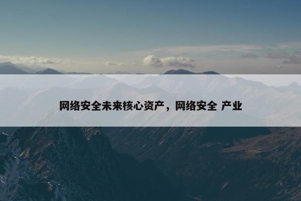 网络安全未来核心资产，网络安全 产业