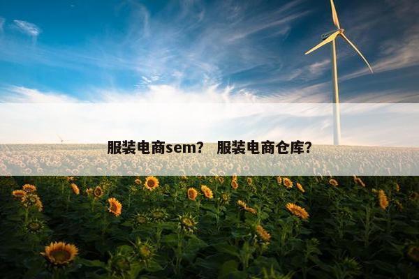 服装电商sem？ 服装电商仓库？